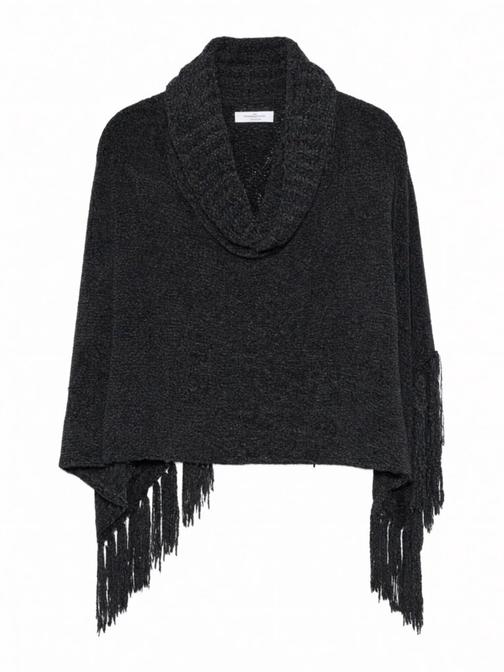 Britt's Knits Women's Cowl Neck Poncho One Size Black